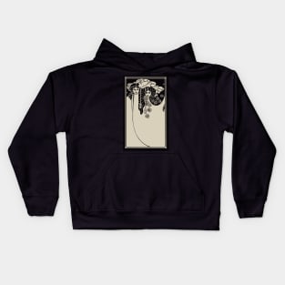 Art Nouveau Ladies (cream on black) Kids Hoodie